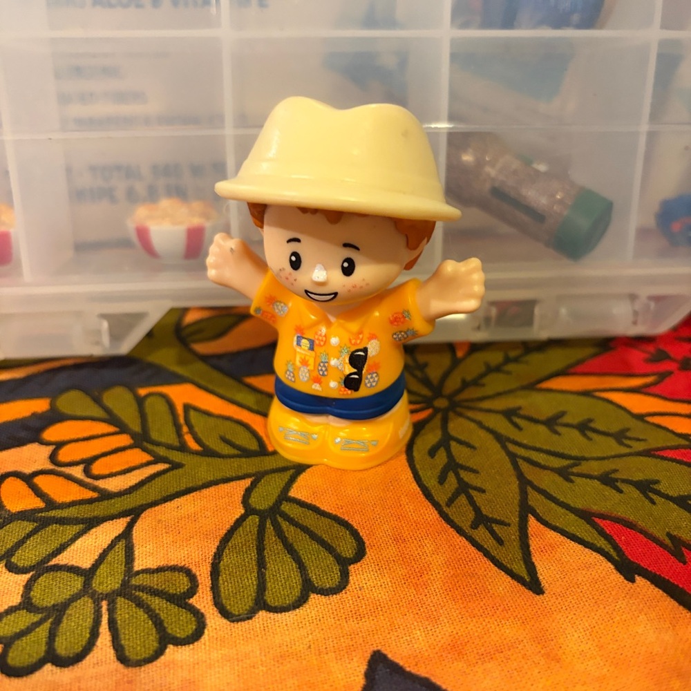 Kids Toy Figure with Yellow Hat and Shirt